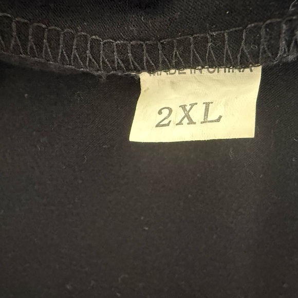 Black Graphic Tee with White Text - Picture 2 of 5